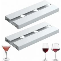 (Blanc)2 Pièces Support à Verre à Vin Suspendu, Porte Verres Suspendu, Support à Verre à Vin, Porte Verre, Porte-Verres à Vin pour Maison, Bar,