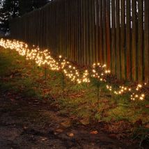 Noma - 12 x Metal Border Ground Post Light Stake Poles 45cm String Light Holder