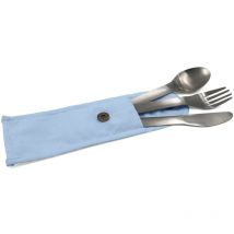 Nomadische Bestecksets Aus Edelstahl, Blaues Etui - Cookut