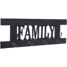 Non utilizzato] Appendiabiti guardaroba shabby vintage HHG 987 Family 60x21cm antracite