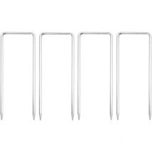 Non utilizzato] Set 4x picchetti per recinzioni HHG 638 metallo - grey
