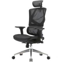 Sihoo - non utilizzato] poltrona ufficio ergonomica supporto lombare schienale alto braccioli 3D traspirante nero