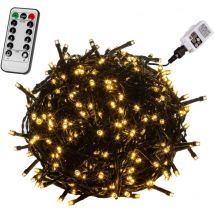 Led Catena Luminosa - 400 Lampadine, 40+5 metri, Interni/Esterni, Telecomando, Bianco Caldo - Stringa di Luci, Giardino, Natale, Lucine Fata,