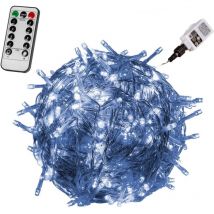 Led Catena luminosa, per interni ed esterni, IP44, modello e colore a scelta, 50 led, bianco freddo, telecomando - Voltronic