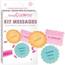 2041 Messaggi Per Biscotti, Plastica, Rosa - Scrapcooking