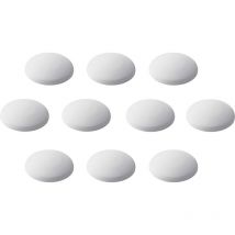 Fermaporta ø 40 mm - adesivo - bianco - 10 pezzi in un pratico set - Protezione murale affidabile - Per aprire delicatamente di porte e finestre /