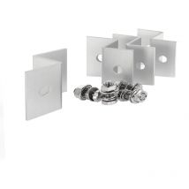 Offgridtec Set di 4 clip sovrapposte a Z in alluminio con viti in acciaio inox, 38 mm