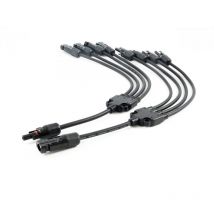 Solartronics - Spina solare a 1 volta, 2 connettori y, 3 prese, 4 prese, 5 prese, 6 cavi di distribuzione fotovoltaica, spina solare (4 cavi)