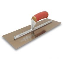 14681 Cazzuola per Lisciare DuraFlex-Manico DuraSoft-Staffa Lunga, Acciaio Dorato, 330x127 mm, Oro - Marshalltown