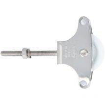 Izar - Amig - Puleggia con Roldana in plastica da 39 mm Mod.212 M6 x 60 mm Speciale per Stendibiancheria Acciaio inossidabile 18/8 con vite di