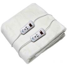 Scaldaletto Elettrico Doppio Dimensioni 150 x 160 cm 4 Livelli di Temperatura Sottocoperta Prodotta in Poliestere 100% Scaldamaterasso Elettrico ad