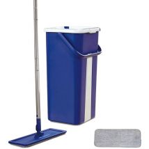 Livington - Touchless Mop - Set di lavapavimenti con secchio per strizzare senza piegarsi - mocio per una facile pulizia e mani pulite, secchio da