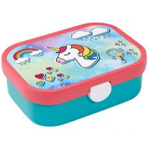 Porta Pranzo Campus - Porta Pranzo Bento per Bambini - Porta Pranzo con Scomparto Bento e Forchetta - Con Chiusura a Clip - Senza bpa e Lavabile in