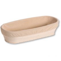 Cestino da lievitazione, materiale: rattan, fodera in tessuto (rimovibile), dimensioni: 35,5 x 15,5 x 9 cm, colore: naturale 19633 - Kesper