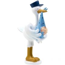 Mopec - Y503.3 Statuetta per Torta, a Forma di Cicogna con Pit, 1 Pezzo