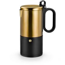 Kaffe - Macchina Da Caffè in Acciaio Inox Da 6 Tazze, Nera e Rame, Adatta a Tutti i Tipi Di Fornelli e All'Induzione - BRA