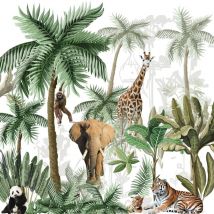 Plage Carta da parati panoramica SAFARI, verde