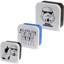 Set di 3 Contenitori per Alimenti, Scatole Porta Pranzo, Merenda - Piccolo, Medio e Grande - The Original Stormtrooper - Licenza Ufficiale - Puckator