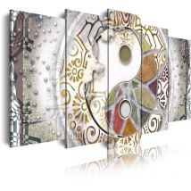 Dekoarte - 529 - Quadri moderni Stampa di Immagini Artistica Digitalizzata Tela Decorativa Per Soggiorno o Stanza da letto Stile Ying Yang Astrazioni