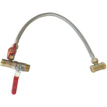 104213 - Kit By-pass Standard con treccia flessibile in acciaio inox epdm 50 cm - pratico e veloce da installare - Adatto a tipologie di filtri con