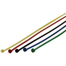 Unitec 44746 Set di Fascette stringicavo, 150 x 2,5 mm, Colori Assortiti, Nero, Blu, Verde, Set di 50 Pezzi