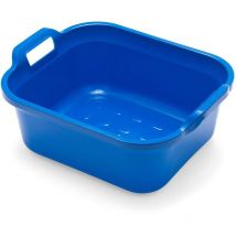 Bacinella Rettangolare con Manici, plastica, Cobalt Blue, 39 x 32 x 14 cm - Addis