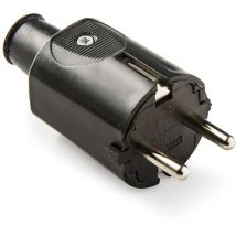 1133 – Spina Schuko tt 16A /-250V, 100% gomma, IP-44, colore: nero - Famatel