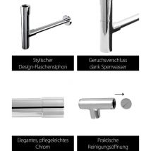 22686 8 Design sifone lusso, cromato - Aquasu