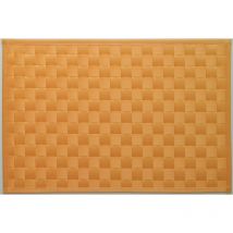 Tovagliette americane lavabili Savannah Bast Giallo - plastica pvc antimacchia - da colazione e pranzo - cucina sottobicchieri plastificati - 30 cm x