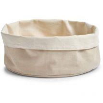 18005 Sacchetto per Pane, Rotondo, Cotone, Crema, 0.1x25x13 cm - Zeller