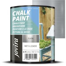 Jovira Pinturas - Chalk Paint, Pittura al Gesso, Matte all' Aqua, Rinnova il tuo arredamento con creatività. (750 millilitri, Argento)