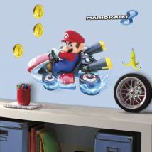Roommates - 54388 rm – Mario Kart 8 Adesivo da Parete, pvc, Multicolore, 13 x 2,5 x 45,5 cm
