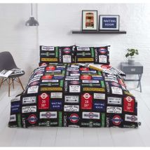 Tfl London Signs - Set copripiumino per letto king size - Rapport Home