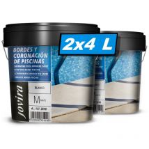 JOVIRA PINTURAS Pittura per Bordi e Rivestimenti di Piscine. Antiscivolo, speciale per rinnovare i bordi delle piscine. (2x4 Litri, Bianco)