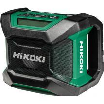 Hikoki - Akku-Baustellenradio UR18DA (Schnurloses Radio, Radiofrequenz: fm/dab, kann mit Netzadapter oder mit Akku betrieben werden)