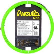 Max Guida Passacavi Tubi Stretti Monofilamento Poliestere Intrecciato Terminali Misti Colore Verde Diametro 3mm 18 Metri - Anguila