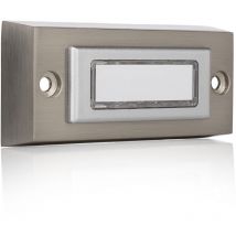 DBW-21036 Campanello a parete cablato – Con acciaio spazzolato – Dotato di targhetta - Byron