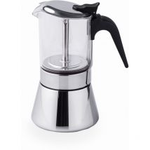 Lacor - 62121 - Siena Caffettiera italiana, Caffettiera espressa, acciaio inox 18/10, tutte adatte al fuoco compresa l'induzione, lavabile in