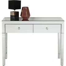 Design Console Luxury, Argento/A Specchio, 77X100X40Cm, 2 Cassetti, Toalette - Kare