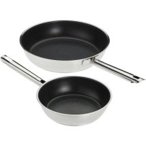 Rösle Elegance Set Di 2 Padelle, Universali, Con Rivestimento Antiaderente Proplex, 20 E 28 Cm, Acciaio Inox 18/10, Adatto Al Piano Cottura A 