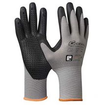 Multi Flex Touch Guanti da lavoro per touch screen Guanti in nitrile con gommini antiscivolo per uomo e donna Taglia m (Gr 8) Grigio 1 paio - Gebol