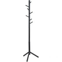 Actona - ac Design Furniture Yannick appendiabito, h: 176 x l: 51 x P:45 cm, nero, legno di albero della gomma, 1 pz.