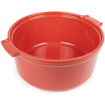 Peugeot – Stampo per Soufflè Rosso in ceramica smaltata – 30cm x 20cm x 5cm – Utensile da cucina per dolci