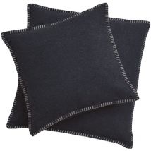 87689855 Sylt Uni - Federa con Cucitura Decorativa, 50 x 50 cm - David Fussenegger