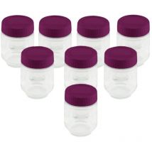 LITTLE BALANCE 8539 yogurt, Vetro, 190 milliliters, Vaso Trasparente-Coperchio Prugna