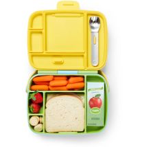 Munchkin Portapranzo Per Neonati E Bambini Piccoli, Con 5 Scomparti, Portapranzo/contenitore Per Snack Con Posate In Acciaio Inossidabile Antiruggine,