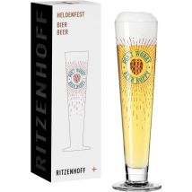 Ritzenhoff 1011012 Bicchiere Da Birra 330 Ml – Serie Heroes Festival N. 12 – Don't Worry, Beer Hoppy – Rotondo – Made In Germany