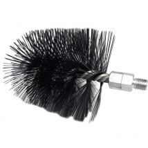 Firefix - 2036/4 - Spazzola per canna fumaria in filo d'acciaio con filettatura esterna M12, diametro 125 mm, colore: Nero