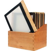 Box con 20 Menu Wood A4 - Struttura in Legno e Bordi Rifiniti color Nero, inclusi 2 inserti - Securit