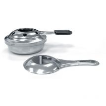 Bruciatore per Fonduta, set di 2 pezzi, bruciatore di pasta/gel combustible per Fonduta, mini fornello ad alcool, 92x(H)40mm, acciaio inox - Hendi